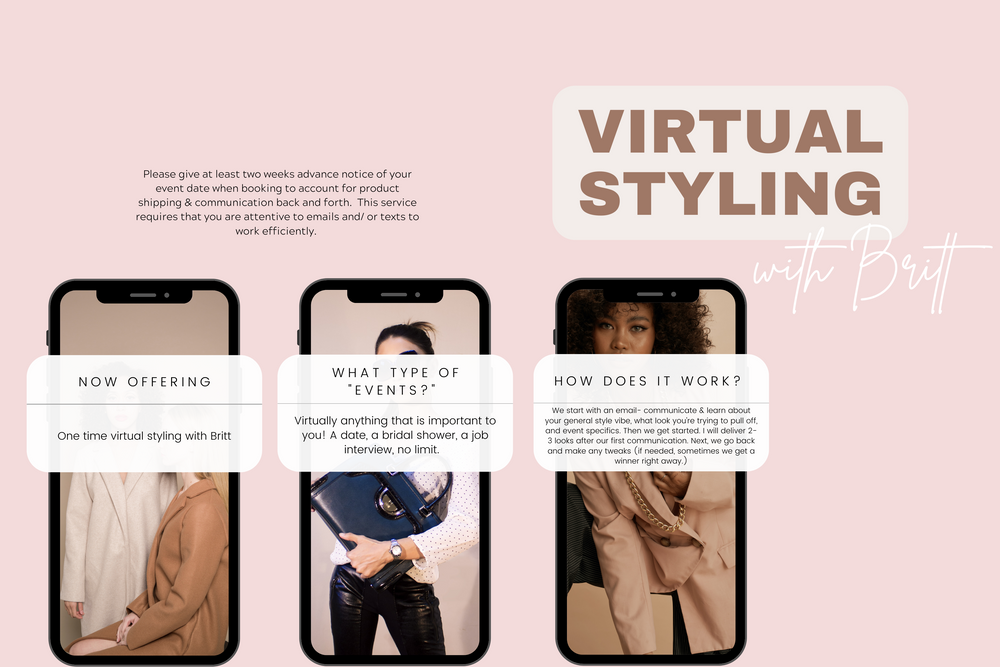 Personal stylist offers virtual styling online throughout the united states. one on one personal styling online. 