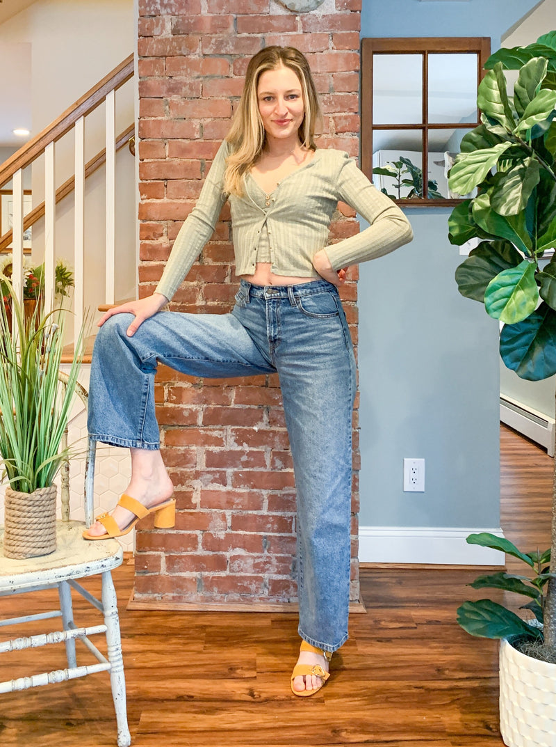 "Classic Dad Jean" by Hidden Jean // High Rise Relaxed Wide Leg Medium Wash
