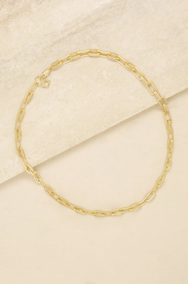 Fancy Pave Chain Necklace