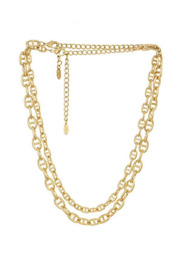 "Modern Chains Layered" Gold Necklace