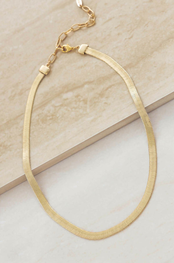 Brooklyn Flat 18k Gold Plated Necklace